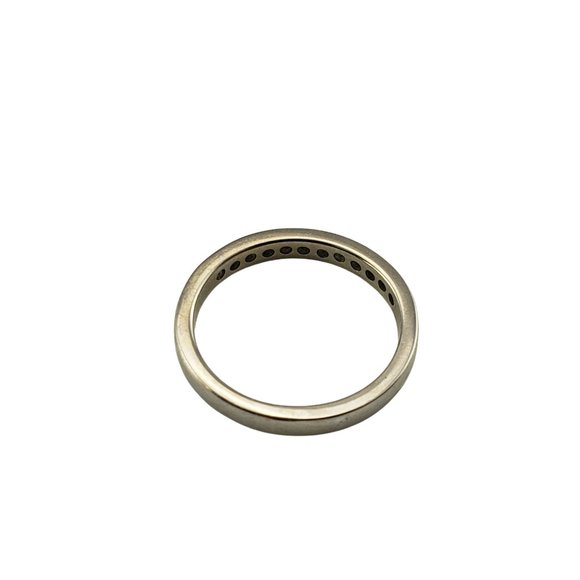 Vintage 14 Karat White Gold Diamond Wedding Band Ring Size 5.25 #10119